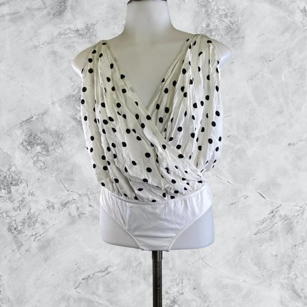 Lovers and Friends Evan Cami Bodysuit - Ivory & Black